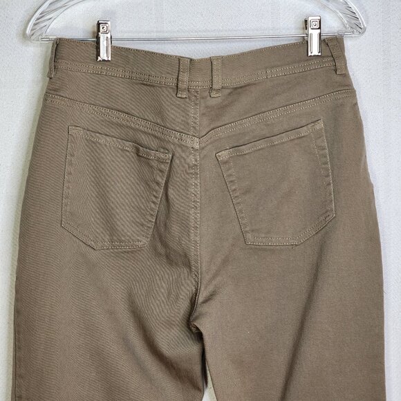 Gloria Vanderbilt Tan Khaki Amanda Cotton Span 5 Pocket Jeans Missy Size 10 AVG - Picture 12 of 16